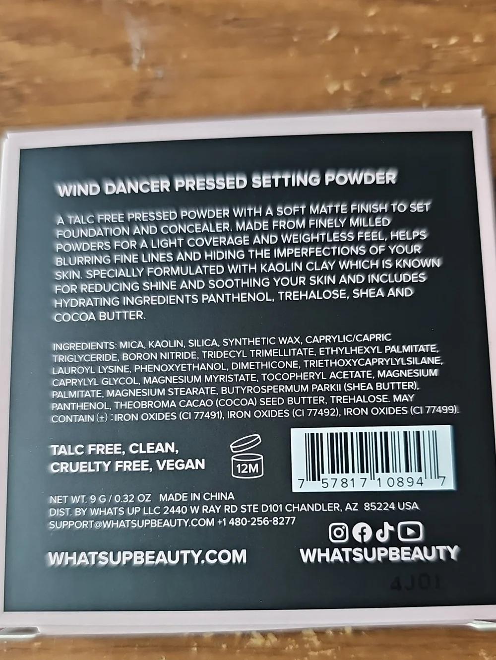 NIB What's Up Beauty Wind Dancer Pressed Setting Powder - Medium Beige